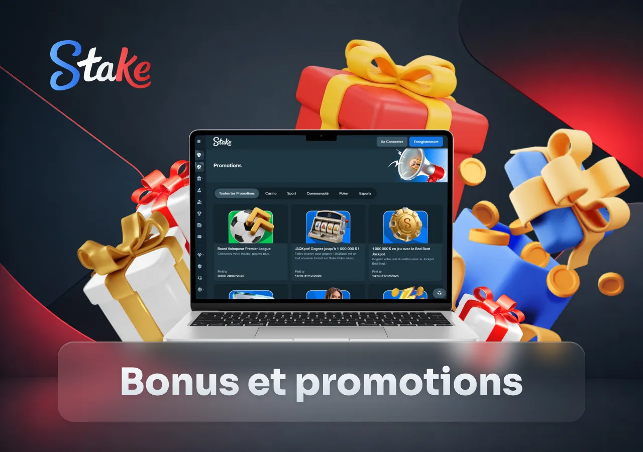 Les offres promotionnelles présentent différents bonus et récompenses disponibles pour les joueurs.